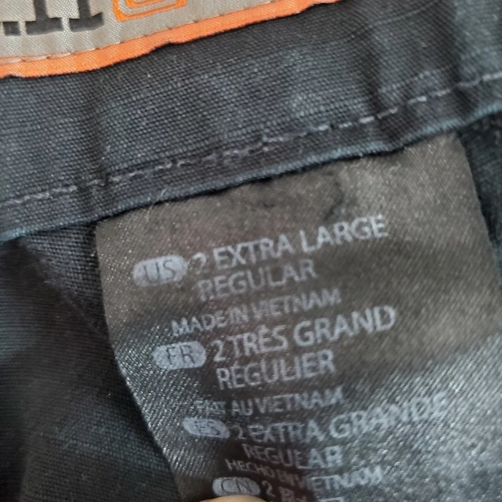 5.11 Tactical Men Pants 2XL Black Taclite TDU Work Pro Cargo 74280-019